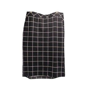 Liz Claiborne Black Grid Pencil Skirt – Size S, Pre-Owned, Classic Workwear